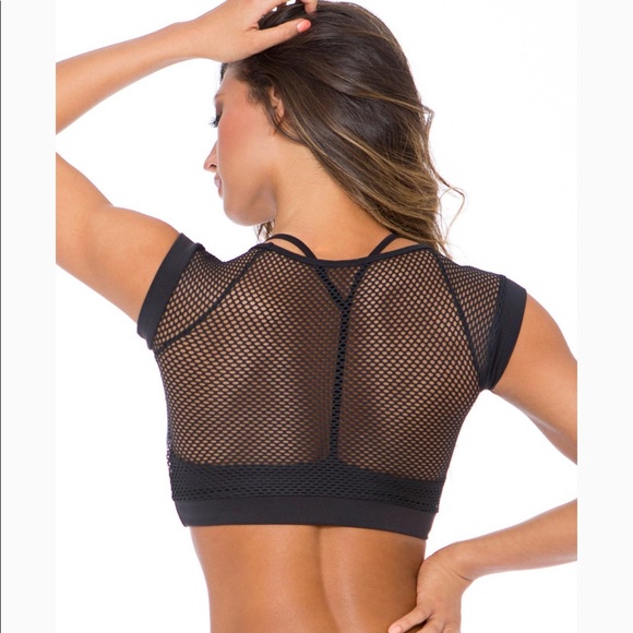 🚫SOLD🚫💣Bombshell Sportswear Fishnet Crop💣🆕 - Picture 3 of 5